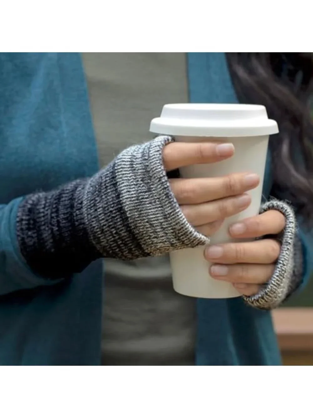 Super Soft Alpaca Wool Fingerless Mittens Gloves - Handmade Fair Trade for